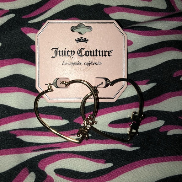 Juicy Couture Jewelry - Gold heart earrings
